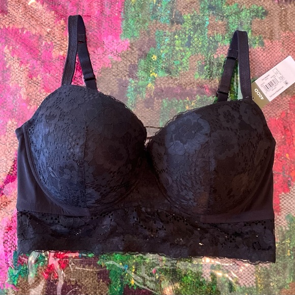 Adore Me Other - Adored by Adore Me Payal Longline Underwire Floral Lace Demi Cup Bra 40DD